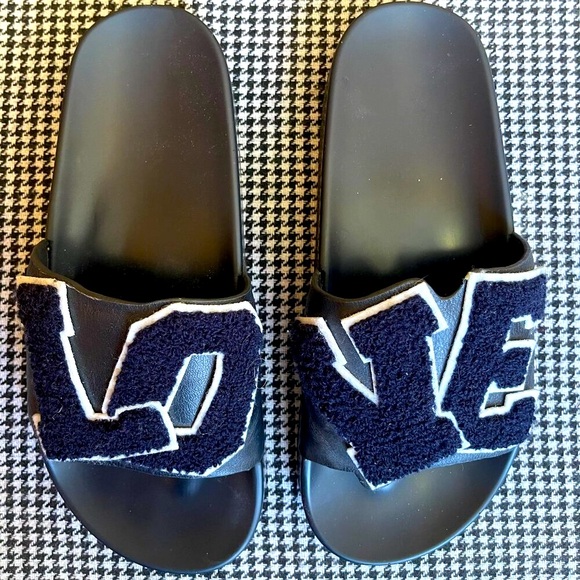 Tory Burch Shoes - NEW IN BOX Tory Burch LOVE Slide Sandals - Size 6 - Navy and white. Authentic!